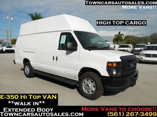 Ford E350 *HIGH TOP High Roof Camper Van RV Work Cargo Van Cargo Vans ...