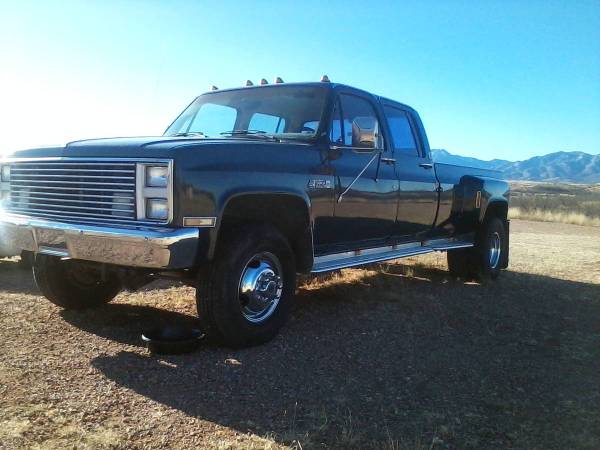 1985 GMC K30 4x4, Crew Cab Dually, 496 BBC, Gear Vendors OD, 80k miles ...