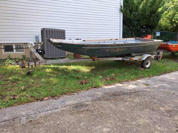 1960 DURATECH 12 ALUMINUM JON BOAT & 1968 SEARS GAMEFISHER BOAT TRAIL ...