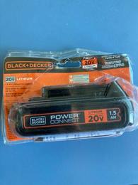 NEW Black  Decker 20 volt Power Connect Battery  20