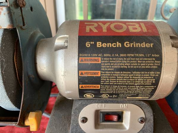 Ryobi 6 inch Bench Grinder 3600 Rpm BGH616 $60 | Tools For Sale ...