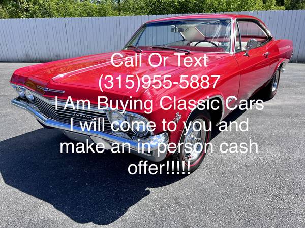 Photo We want your classic Corvette, Impala, Bel Air, Etc Call Now - $50,000 (Northern Auto Sales Watertown Ny 13601)